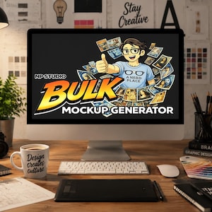 NP Studio Bulk Mockup Generator Pro | Windows Licence Key | Etsy Seller Tool | Mockup Generator | POD Tool