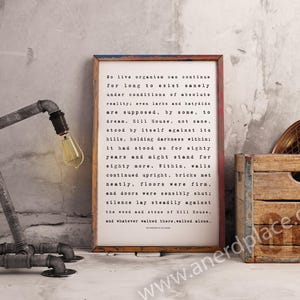 Haunting Of Hill House - Shirley Jackson Typography Wall Art Office Man Cave Dorm Room Library Decor
