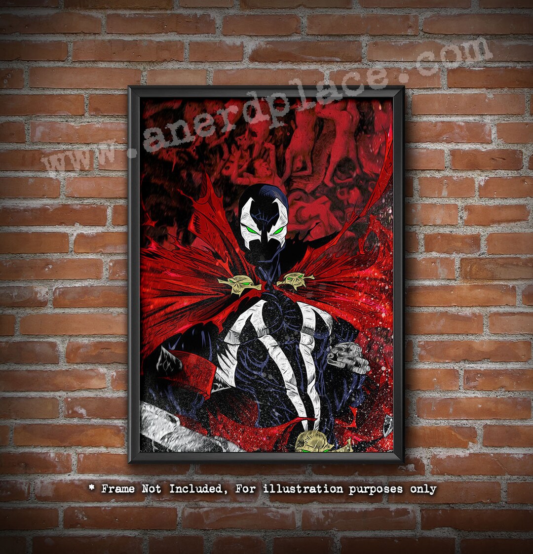 Spawn Comic Tribute Digitally Painted Art Print for Man Cave Comic Book ...