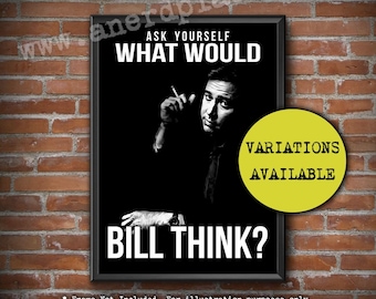 ¿Qué pensaría Bill Hicks? - Lámina de arte mural, parodia de comedia, regalo inspirador para decoración del hogar