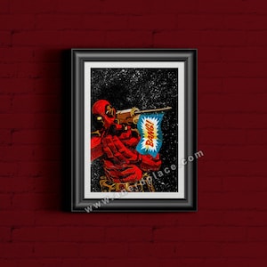 Deadpool Art Print versie 3 voor kinderen stripboek superheld Nerd Cave
