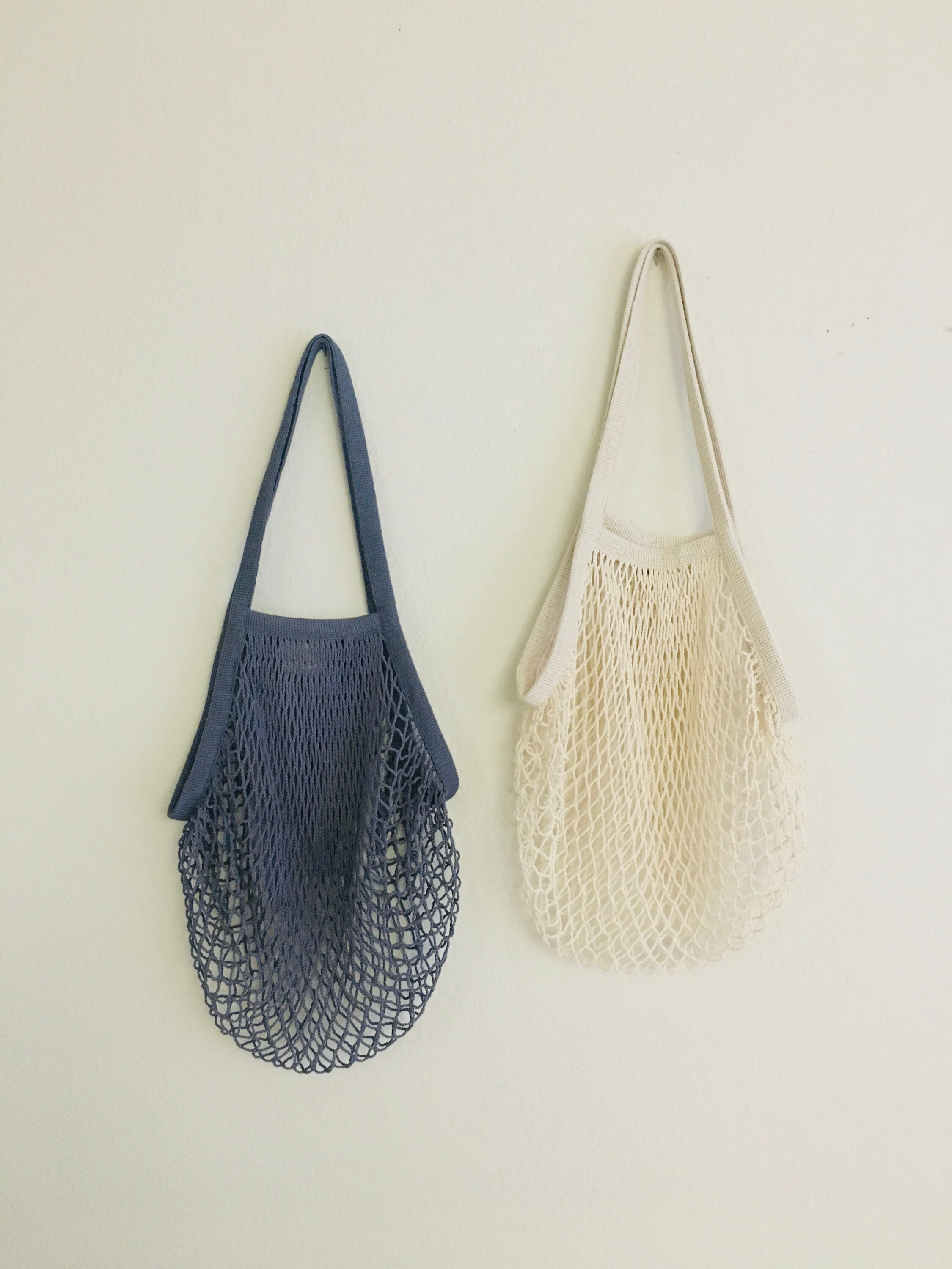 String Market Bags 2 Pack Grocery Bag Reusable Mesh Tote Etsy