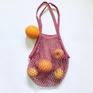 Cotton Net Bag, Mesh Bag, Farmers Market Bag, Beach Bag, French Market Bag,  Reusable Produce Bag, Eco Friendly Gift, Sustainable Living