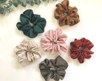 Silk Scrunchies, Large Satin Hair Tie, Boho Bridesmaid Gift Set