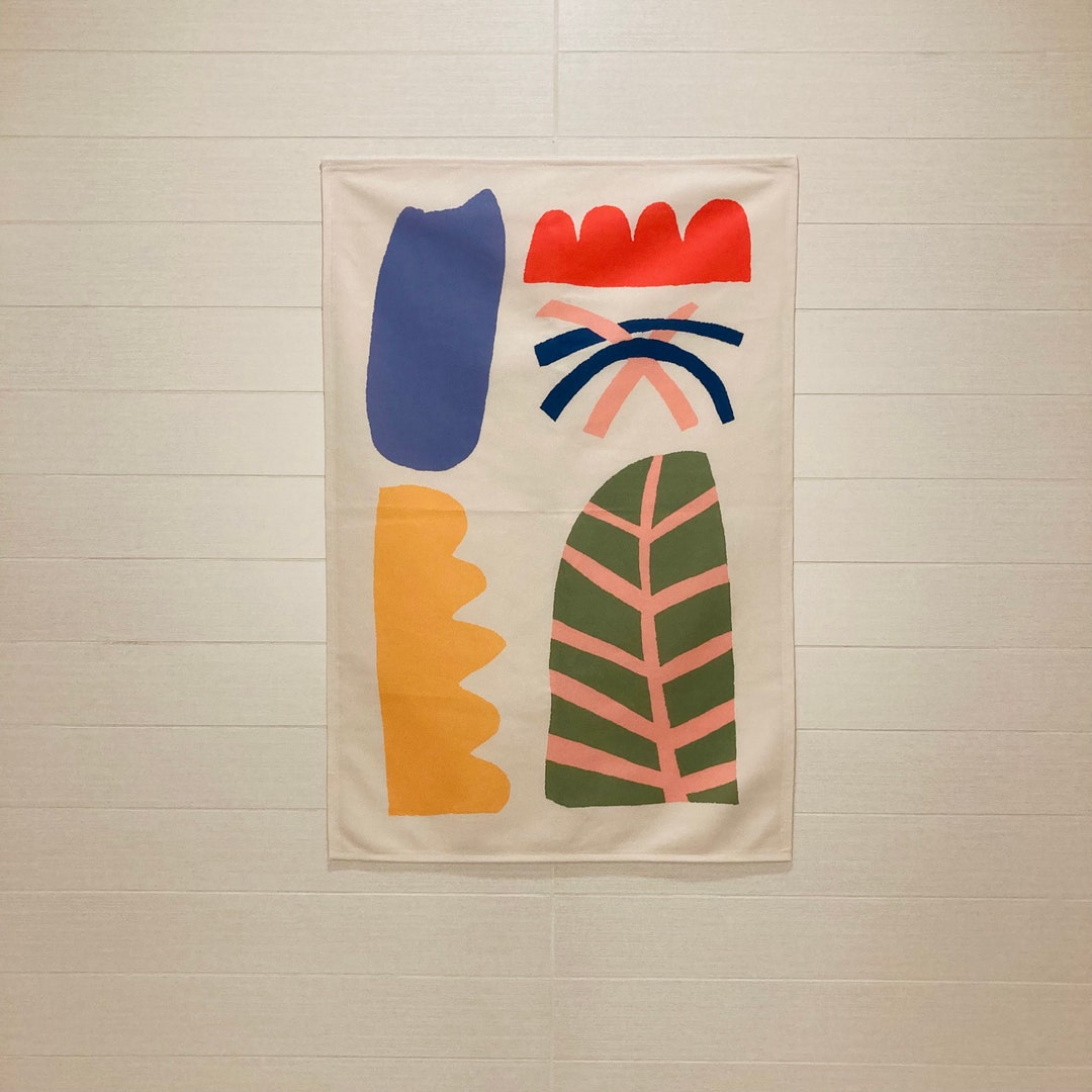 Fabric Poster, Small Tapestry, Fabric Wall Hanging, Abstract Tapestry