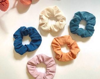 Cotton Scrunchies Set: Minimalist Fabric Hair Ties