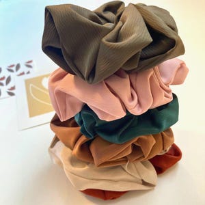 Large Silk Hair Scrunchies, Satin Scrunchies Hair Ties Set, Elastic Women Hair Accessories, Cute Ponytail Holder, Bridesmaid Gift for Her