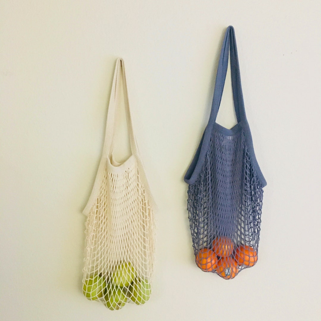 Market Bag Reusable Grocery Bag Cotton Net Tote Mesh Beach Bag Eco Friendly Zero Waste Gift String Shopping Vegetable Bag for Produce Etsy