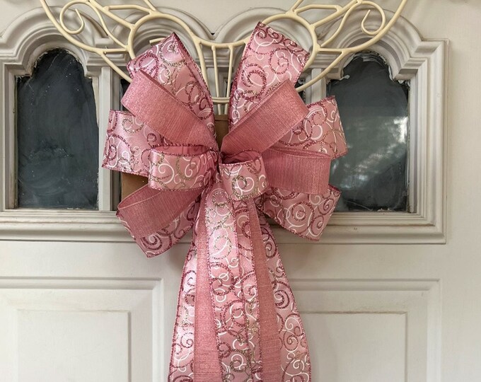 Pink Christmas Tree Bows 