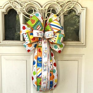 Birthday Bow, Celebration Bow, Gift for Birthday, Party Wreath