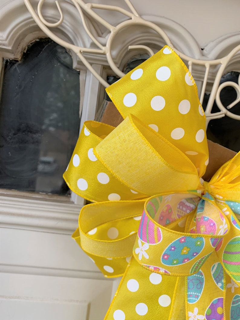 Easter Bunny Bow Easter Bow for Wreath Spring Lantern Bow Etsy