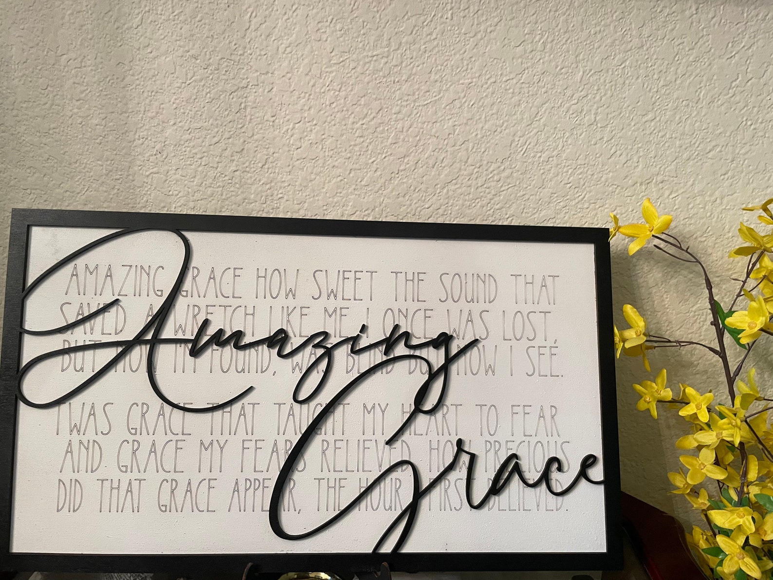 Amazing Grace sign Amazing Grace 3D sign laser cut sign Etsy