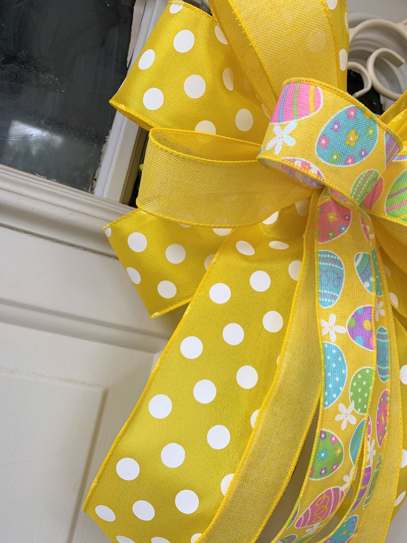 Easter Bunny Bow Easter Bow for Wreath Spring Lantern Bow Etsy