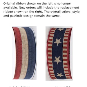 4th of July Bow, Memorial Day Patriotic Burlap Bow for Wreath, 4th of July Lantern Bow Decoration, Independence Day Bow image 14