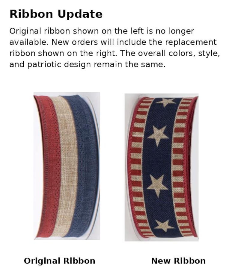 4th of July Bow, Memorial Day Patriotic Burlap Bow for Wreath, 4th of July Lantern Bow Decoration, Independence Day Bow image 14
