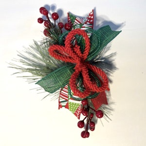 Christmas Door Hanger, Santa Gnome Door Decor, Merry Christmas Wreath, Christmas Snack Cake Decor W/Bow & Greenery