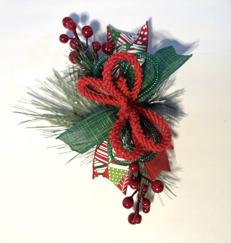 Christmas Door Hanger, Santa Gnome Door Decor, Merry Christmas Wreath, Christmas Snack Cake Decor W/Bow & Greenery