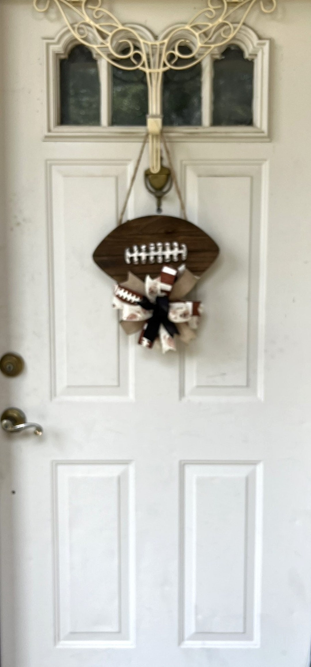 Football Door Hanger, Sports Door Decor, Welcome Door Wreath, Sports Fan - Etsy