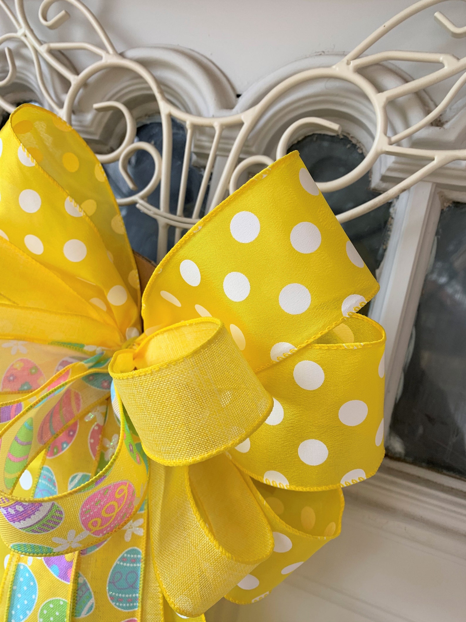 Easter Bunny Bow Easter Bow for Wreath Spring Lantern Bow Etsy