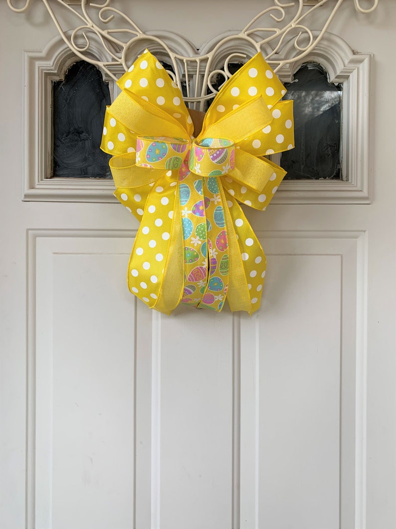 Easter Bunny Bow Easter Bow for Wreath Spring Lantern Bow Etsy