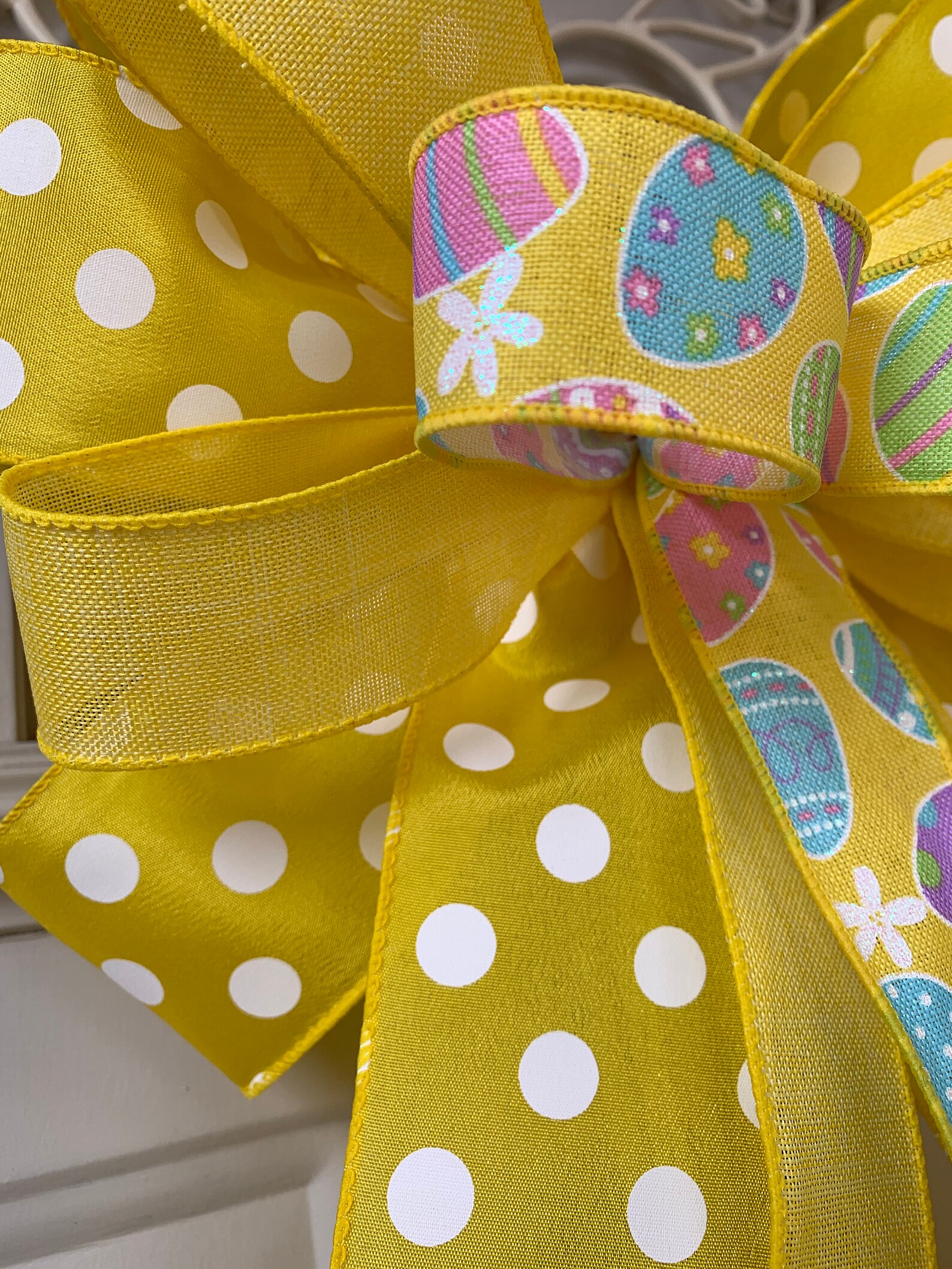 Easter Bunny Bow Easter Bow for Wreath Spring Lantern Bow Etsy