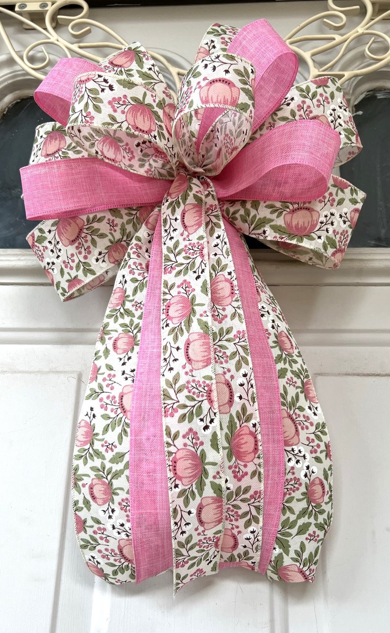 Spring Bow Tree Spring Bow, Easter Bow for Wreath, Lantern Bow Decoration, Spring ...