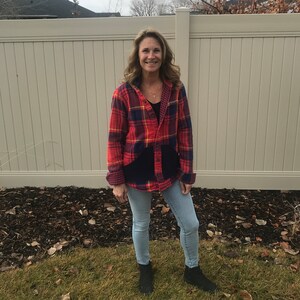 Hollister hooded flannel hot sale shirt