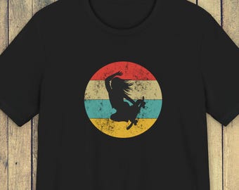 T-shirt rétro Sunset Skate Girl T-shirt vintage Skate Silhouette