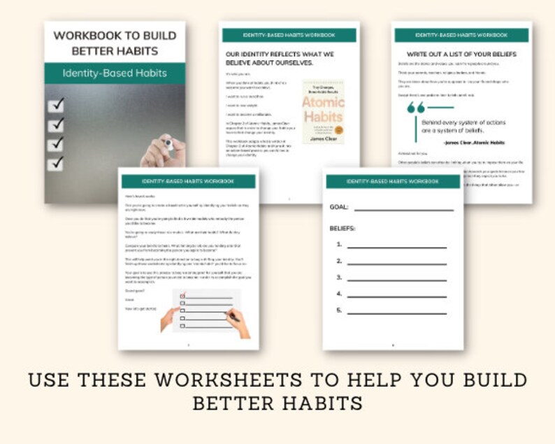 Atomic Habits Master Habit Builder Worksheets Editable Printable PDF ...
