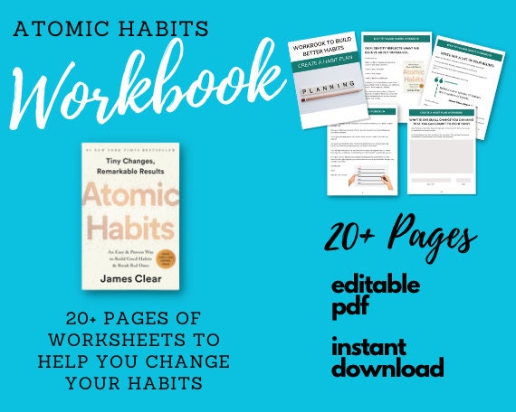 Atomic Habits Habit Change Worksheets Editable Printable PDF Unleash