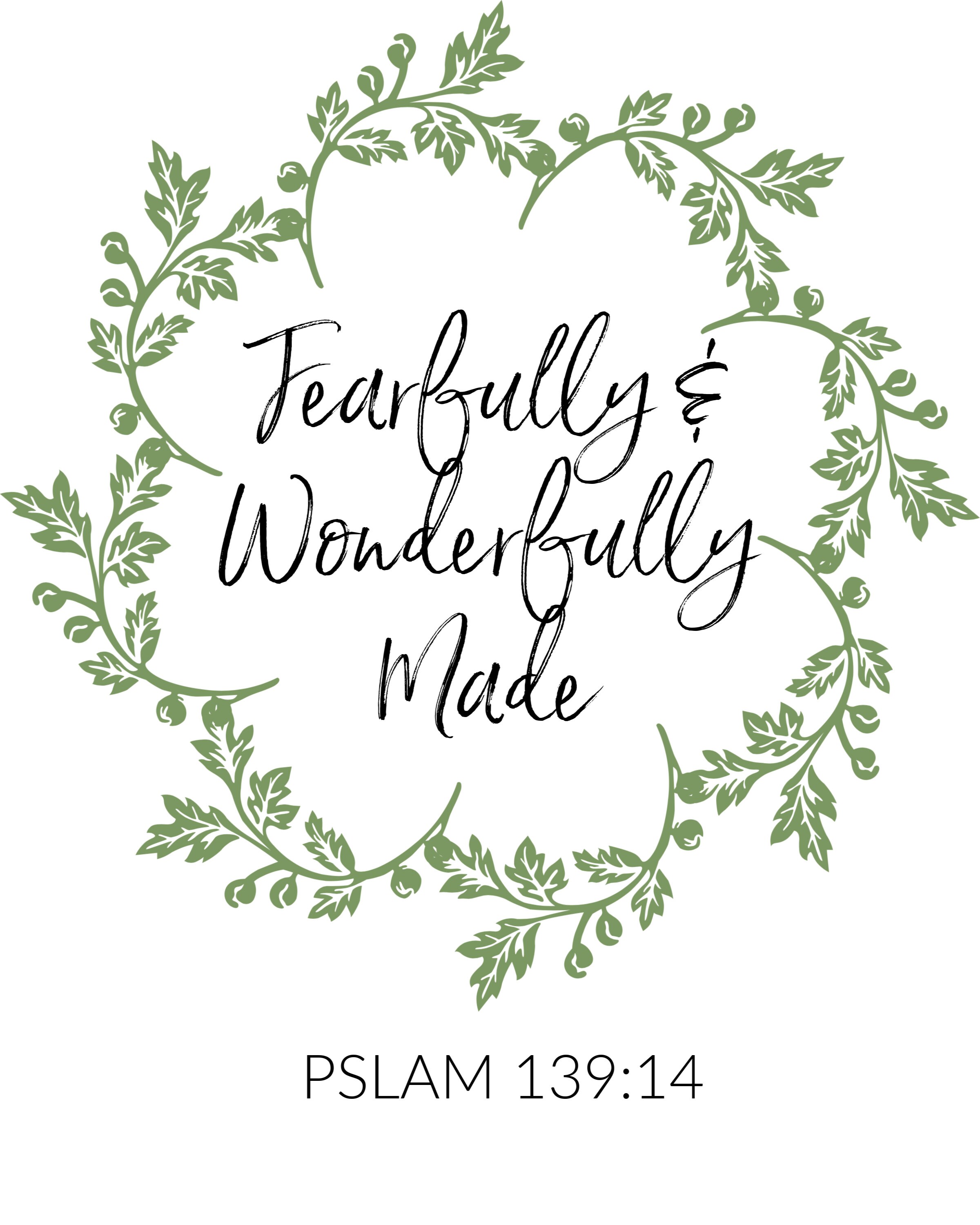 Fearfully and Wonderfully Made Printable - Etsy