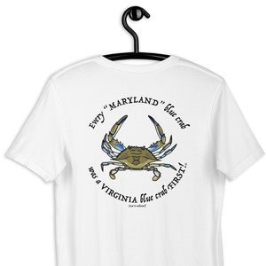 BLUE CRAB T-SHIRT, slack tide designs, Chesapeake Bay, Maryland, blue crab, Virginia, waterman, fishing, slack tide