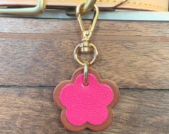 Leather Flower Dog Charm Flower Charm Pet Charm Dog ID Tag Boutique Dog Charm Shabby Chic Pet