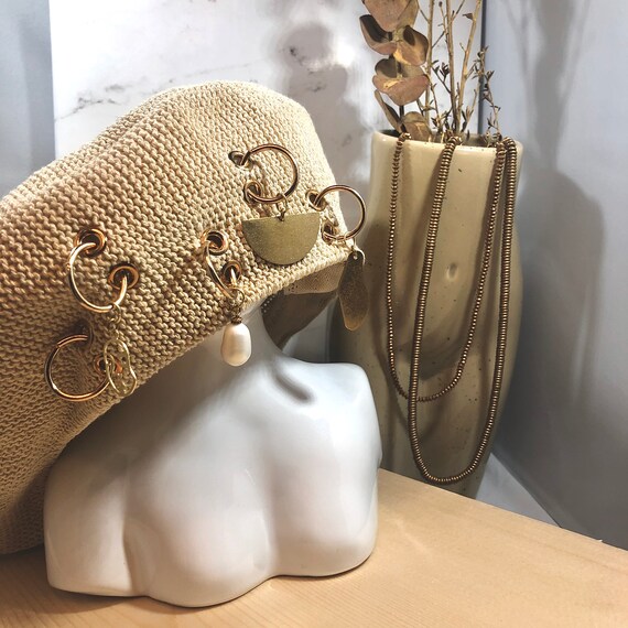 Beret With Pearls and Metal Accents Pearl & Rhinestone Embellished Beret – Queenia Fashion main image 4