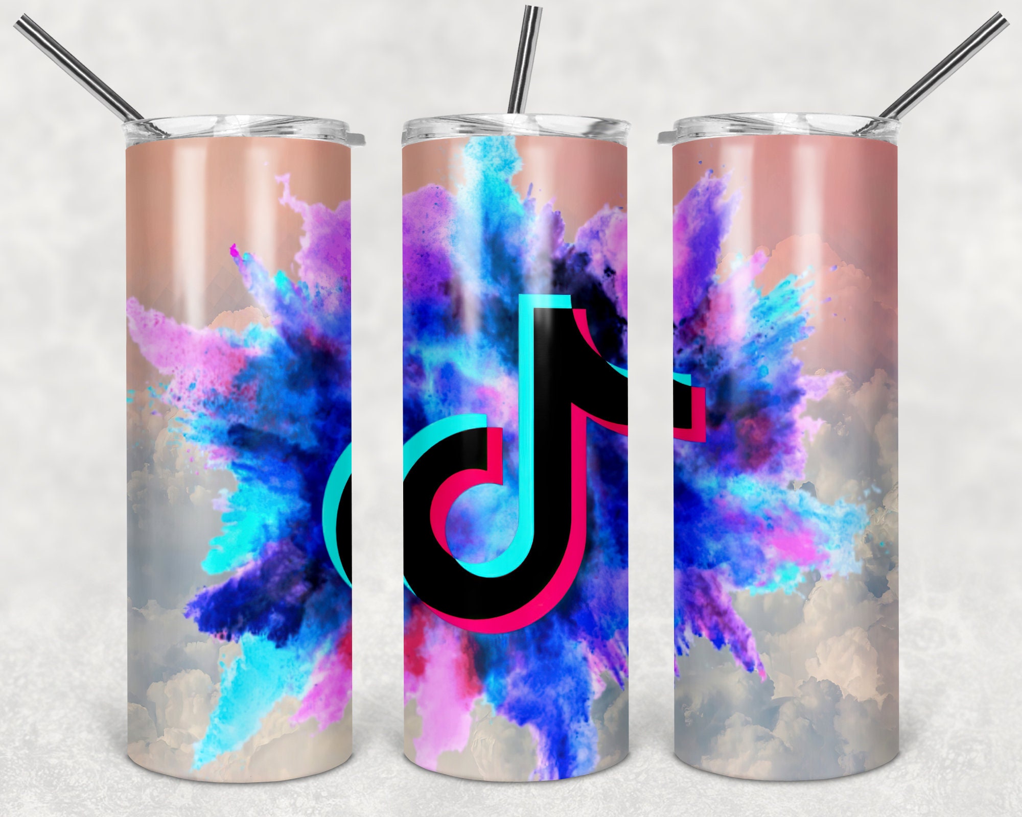 Tik Tok 20oz Straight Skinny Tumblers Etsy