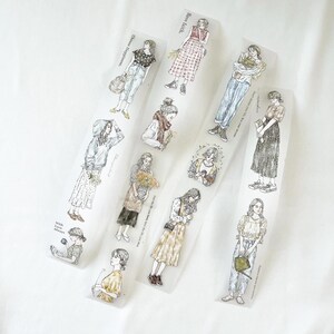 Pion PET-tape meisje sticker She Girls-sticker, bullet, tijdschriften, plakboekstickers, bujo sticker plakboek junkdagboek, washi-tape