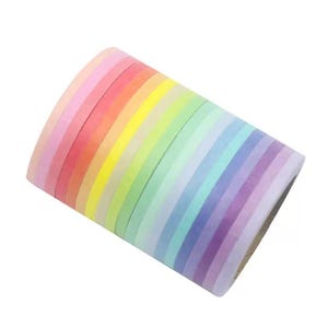 Washi Tape 3 mm 20 Rollen dünn, bunt Tapes Dekoration Tape 3 mm dünn, Journal, bunt Tapes Dekoration Geschenkverpackung