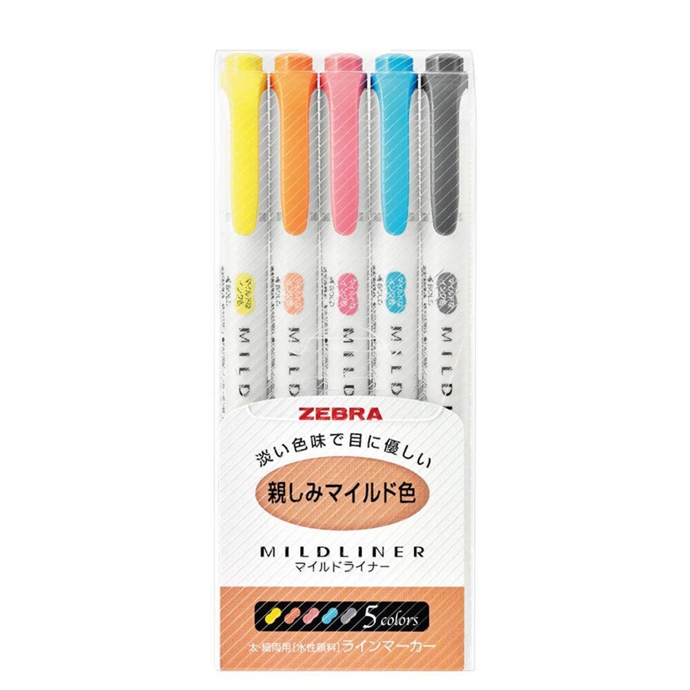 Zebra Mildliner Highlighter 25 Colours Full Colour Set Bullet, Journal,  Notes Taking Markers Drawing Muted Tone Japanese Stationery 