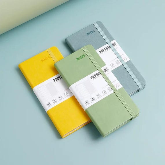 Paperideas Weeks Planner US ONLY, Duty Included, Hard Cover, Weekly and Monthly Planner Slim Notebook, Weekly Planner, weeks, PVC Cover