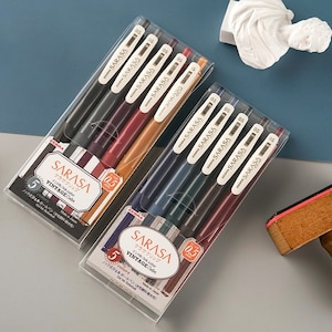 Zebra Sarasa Push-Clip Gelstift Vintage Color Set 0,5 mm, Kugel, Journal, tägliches Schreiben, Notizen machen, glatte japanische Stifte