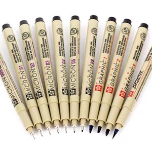 Sakura Pigma Micron Black Pen Everyday Writing Journaling Pen Drawing Pens Sketch Pens Fine Liners Black Pens Japanese Stationery