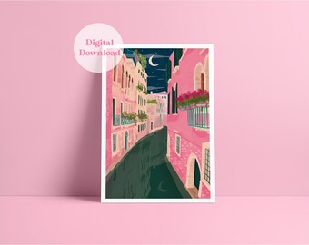 Night in Venice print - DIGITAL DOWNLOAD - Travel Print - Italy Print