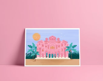 Patrika Gate in the Jungle, Jaipur, India - Unframed Print - Travel Print - India Print - Patrika Gate PrintPoster, Illustration