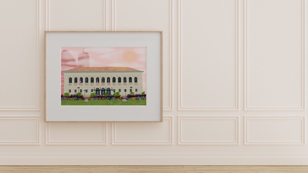 Boston Public Library- MCKIM Building - Travel Print - Colorful Home ...