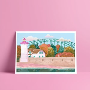 Portsmouth Harbor Lighthouse Print - Portsmouth, NH - Lighthouse Prints - Unframed Print - Travel PrintPoster, Illustration