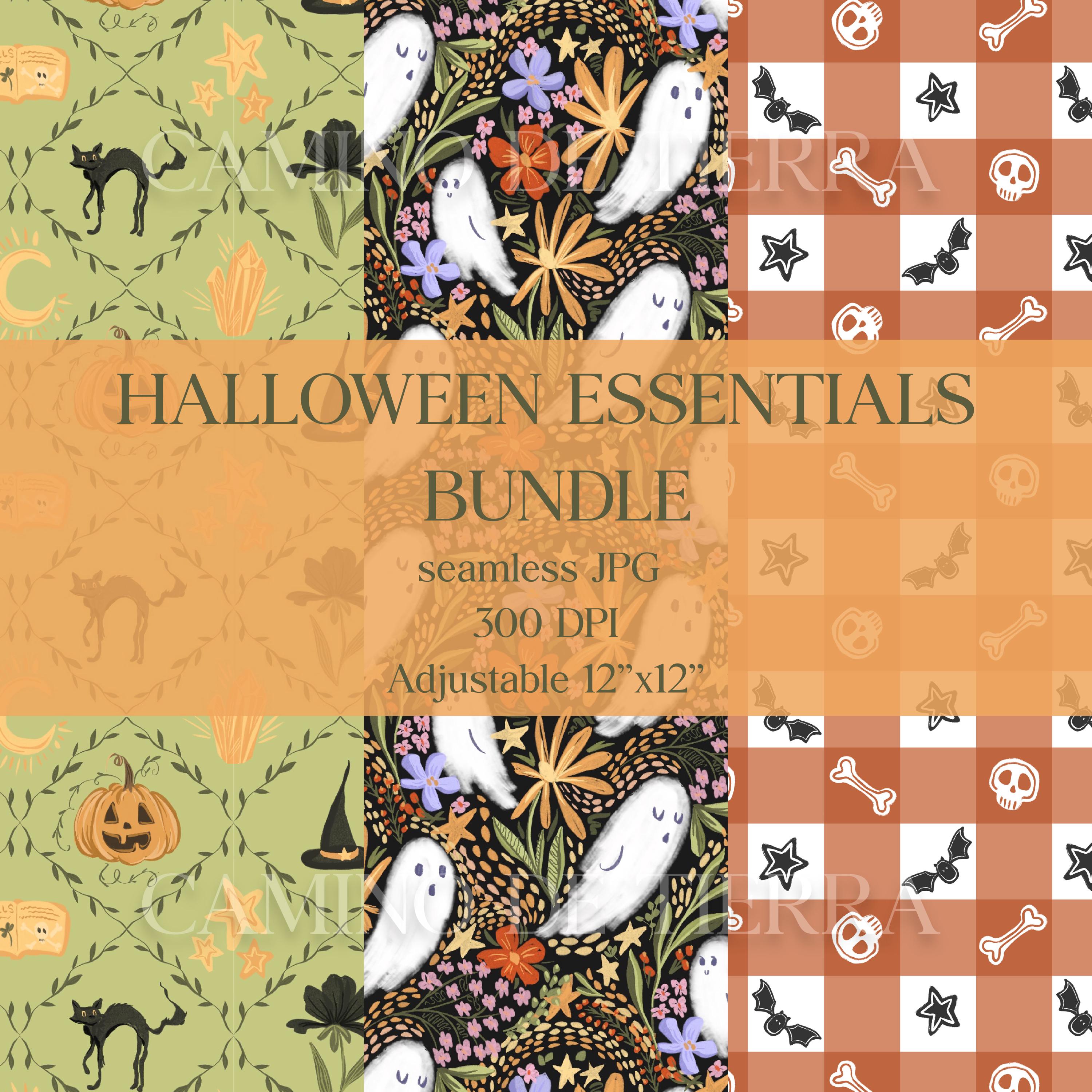 ハロウィン | クラフト紙印刷可能 | デジタルパターン | 全面プリント