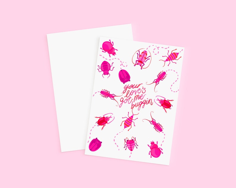 Buggin Love Card Single Card/Envelope