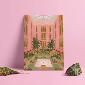 Isabella Gardner Museum Print - Boston Illustration - DIGITALER DOWNLOADPoster, Illustration