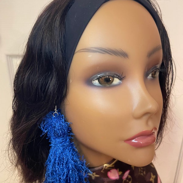 Royal Blue tassel earrings