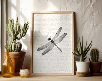 Dragonfly Print | Digital Download | Dragonfly Print | Dragonfly Art | Dragonfly Design | Wall Decor | Dragonfly Wall Art